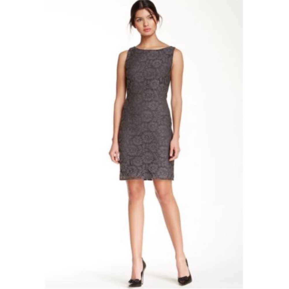 NWT Alice + Olivia XS Gray Lace Open Back Dress